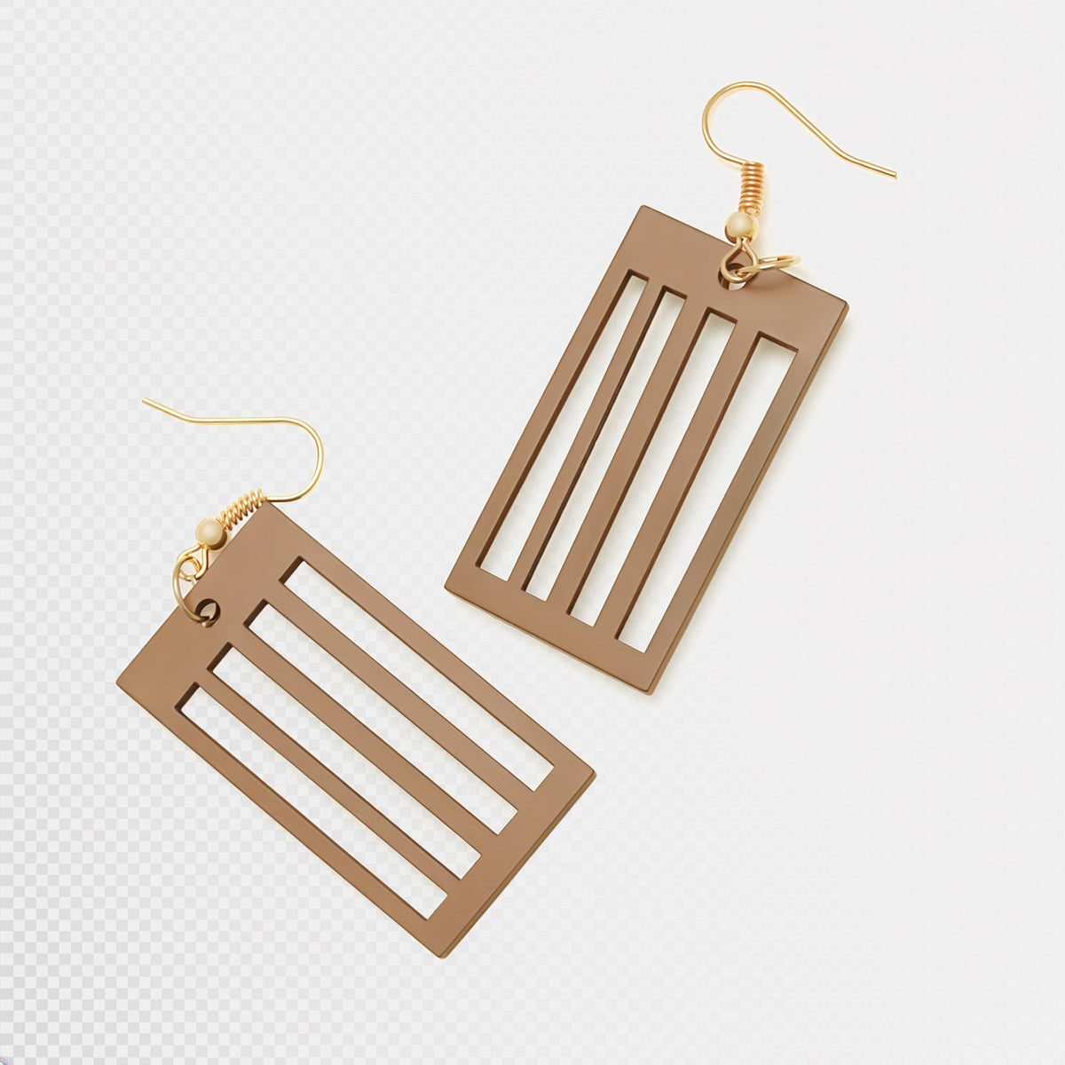 Window Earrings -Everything Around Me (Wood Brown) - Earrings