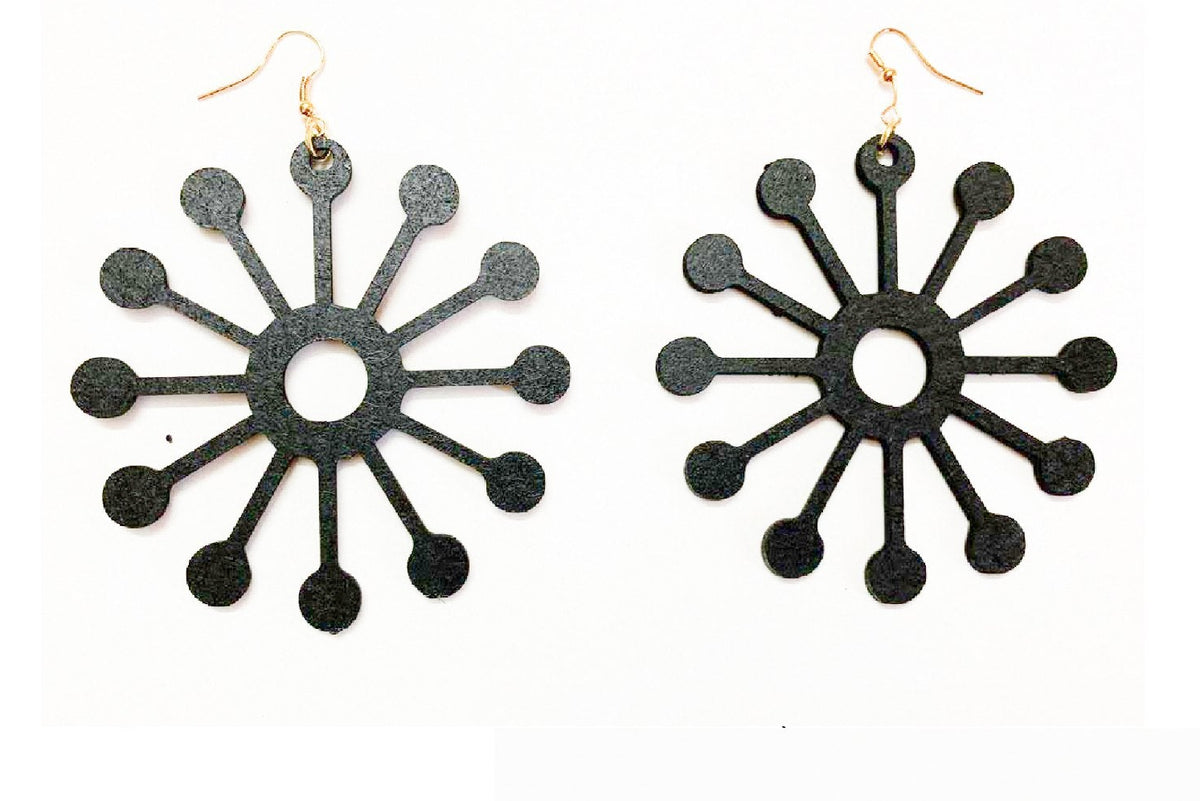 Sun-Rays Earrings - Everything Around Me (Black) - Earrings