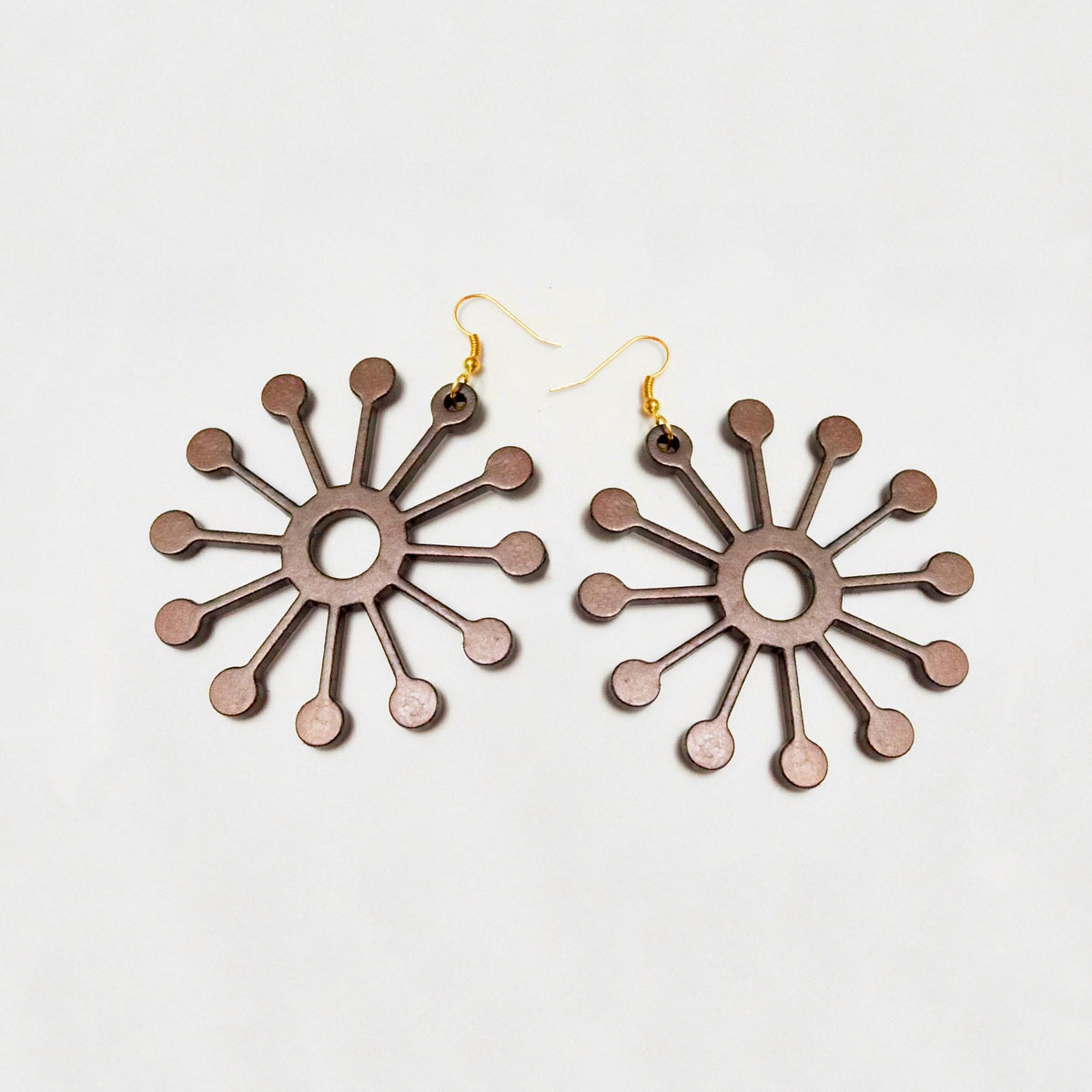 Sun-Rays Earrings - Everything Around Me (Wood Brown) - Earrings