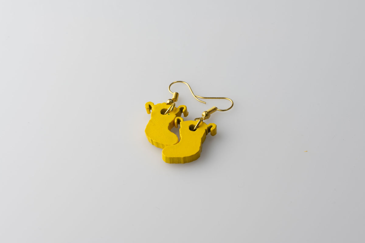Stockings (Yellow) - Small Dangle Earrings