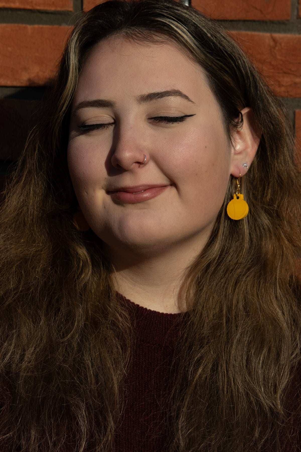 Yellow Bauble - Small Dangle Earrings