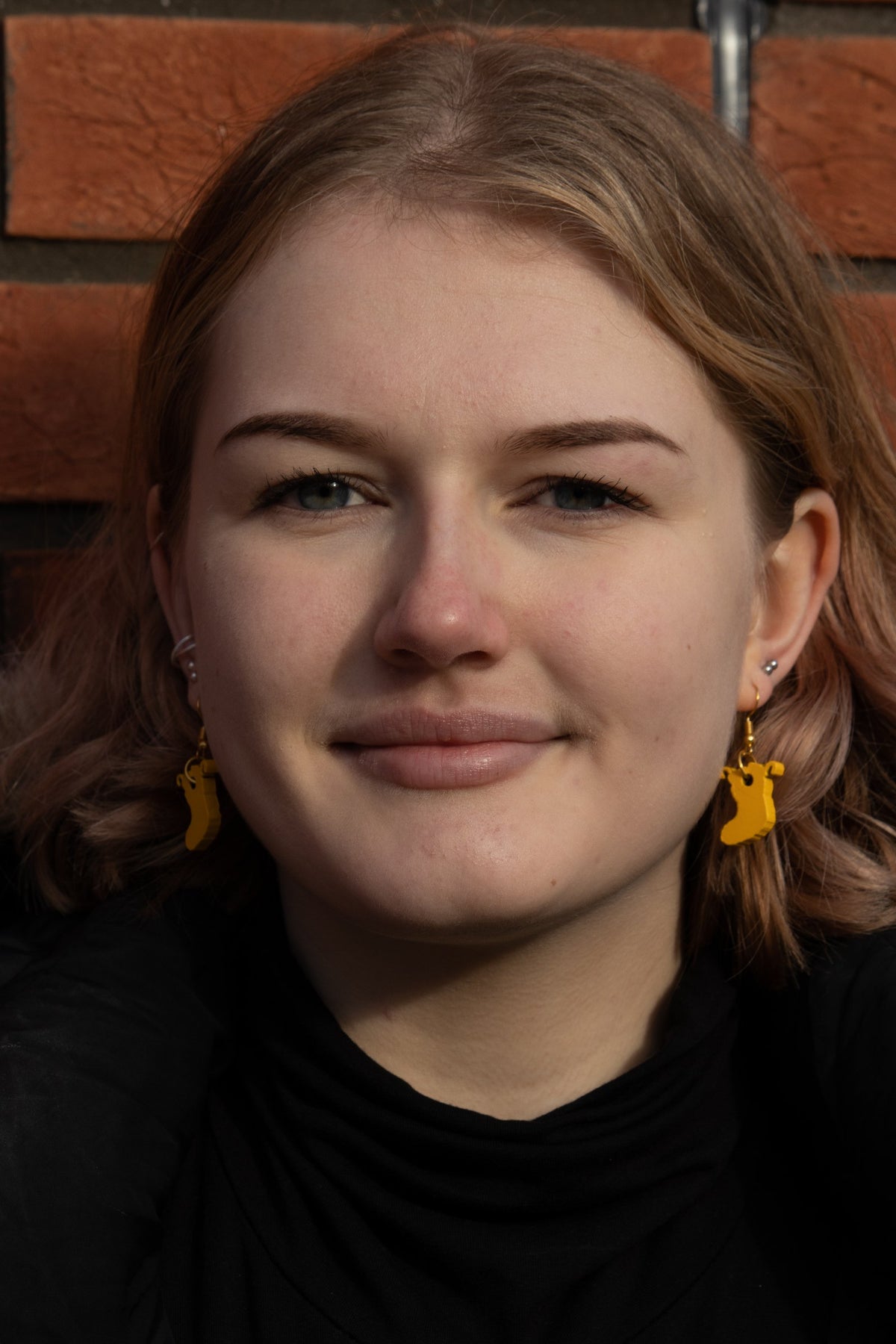 Stockings (Yellow) - Small Dangle Earrings