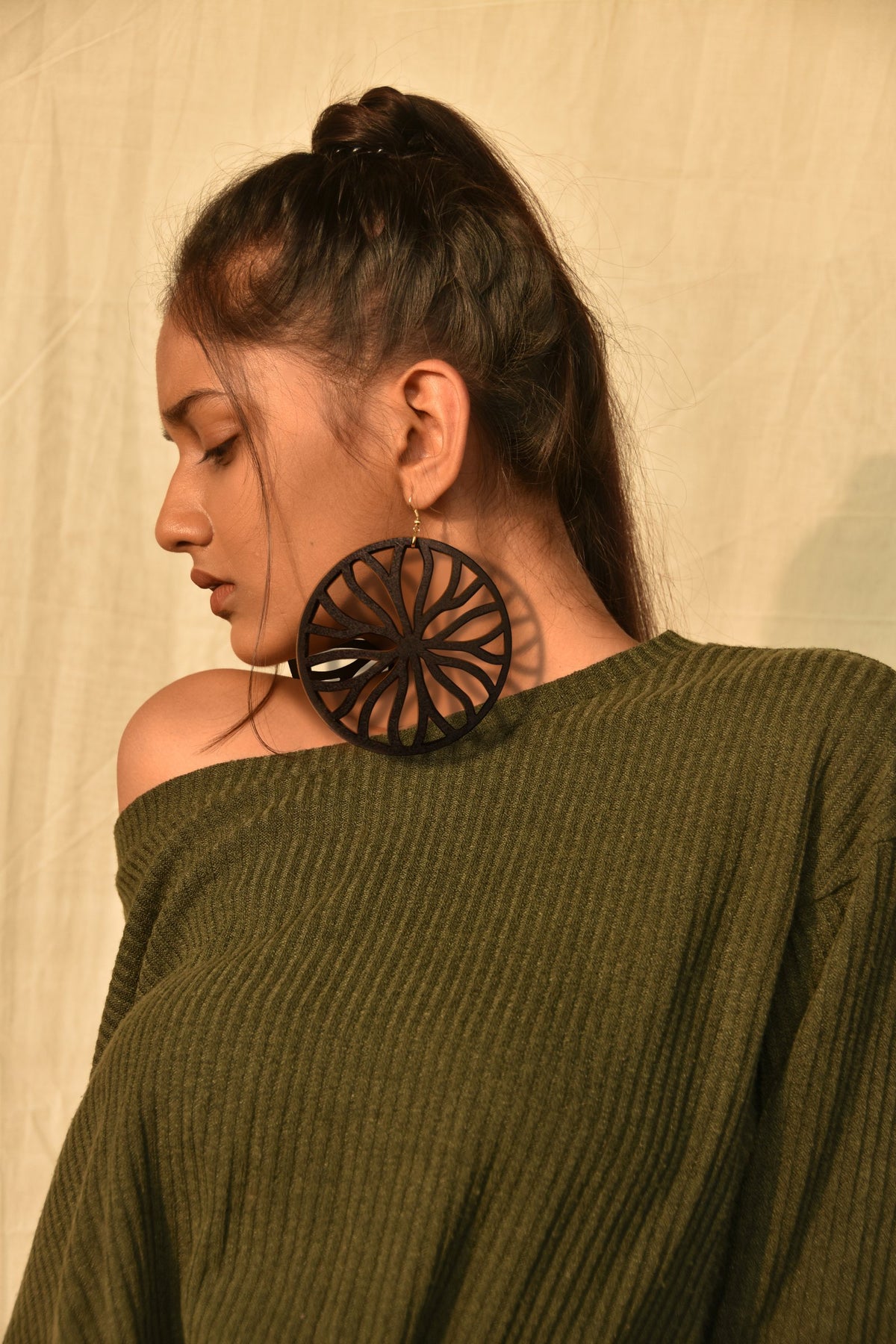 Giant Water Lily - Organic Collection (Black) - Earrings