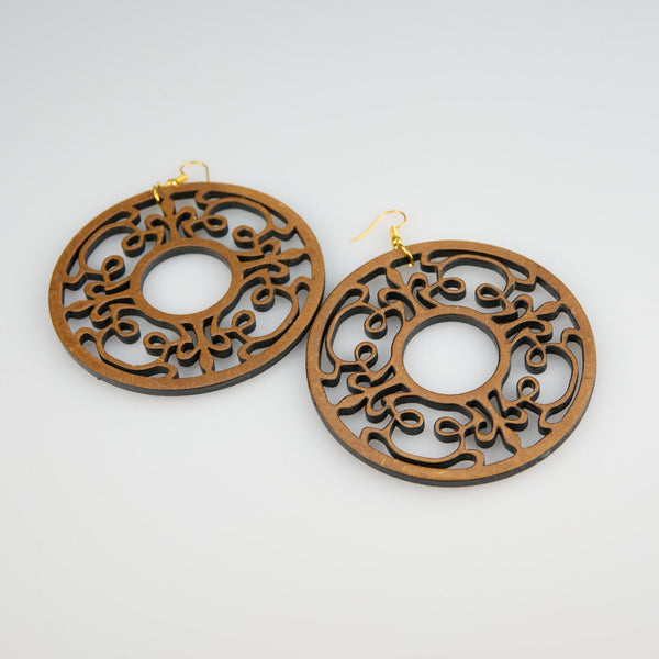 Amoeba - Organic Collection (Wood Brown) - Earrings