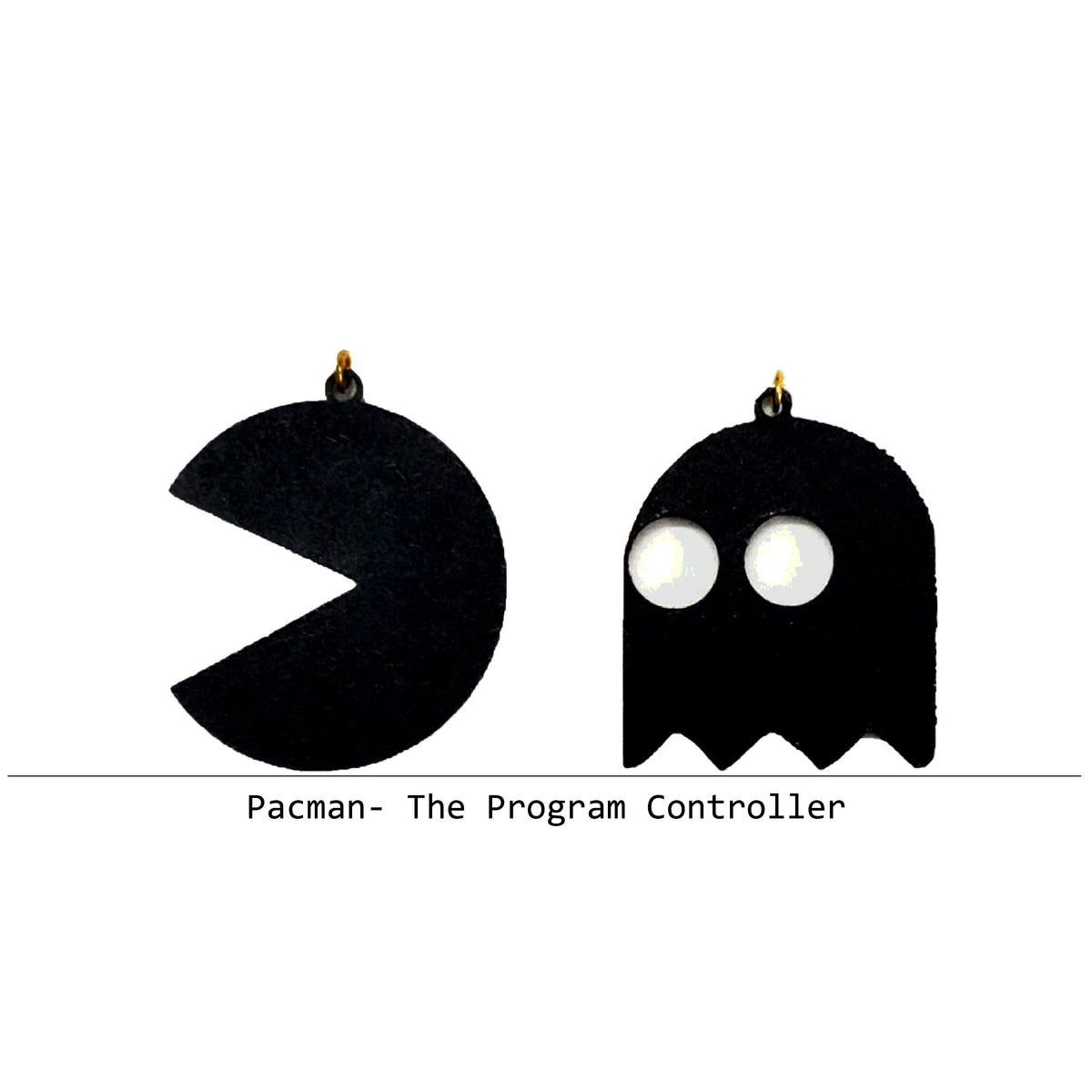 Pac- Man Earrings - Everything around Me (Wood Brown) - Earrings