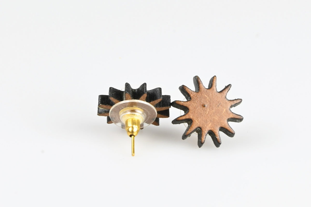 Micro Studs - The Flower Series - Wood Brown product photo