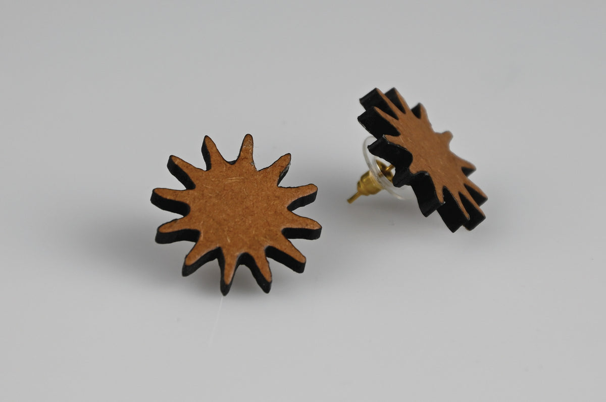 Micro Studs - The Flower Series - Wood Brown product photo