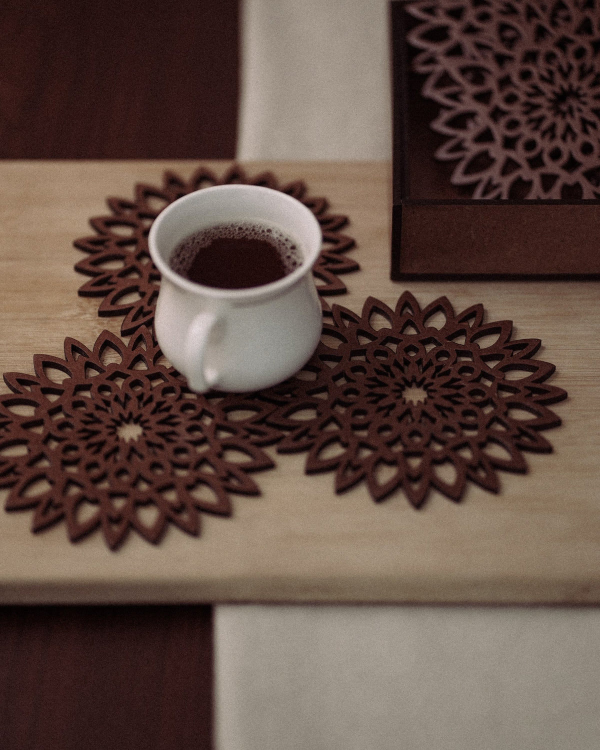 Flower Series - Tea Coasters Set - Coasters styled photo