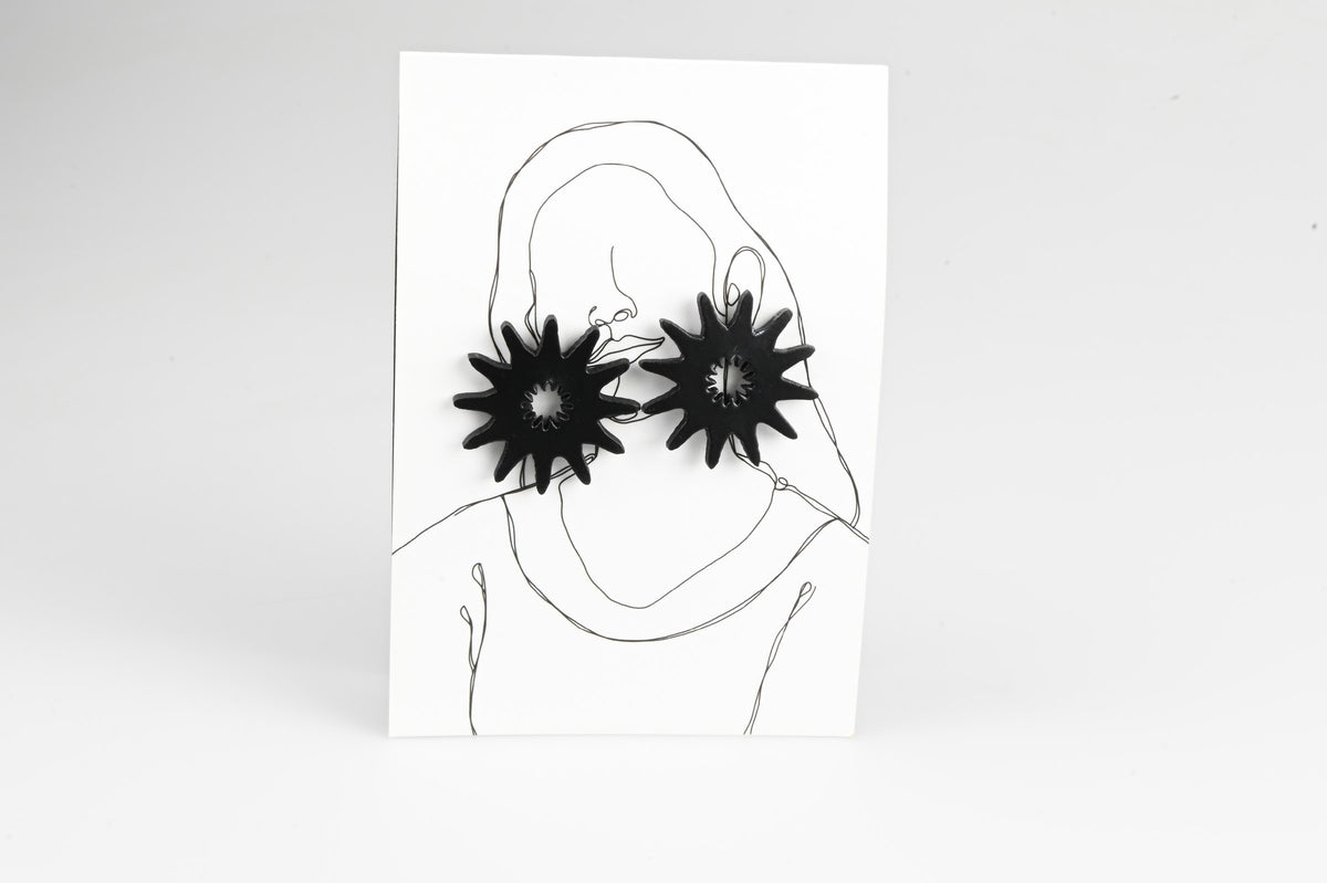 Studs - The Flower Series - Black styled photo