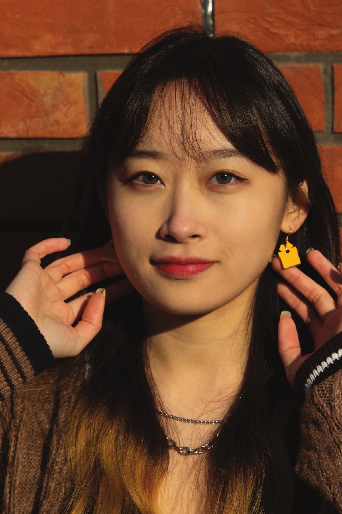Yellow Gift - Small Dangle Earrings model