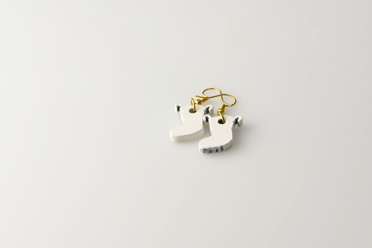 White Stockings - Small Dangle Earrings studio