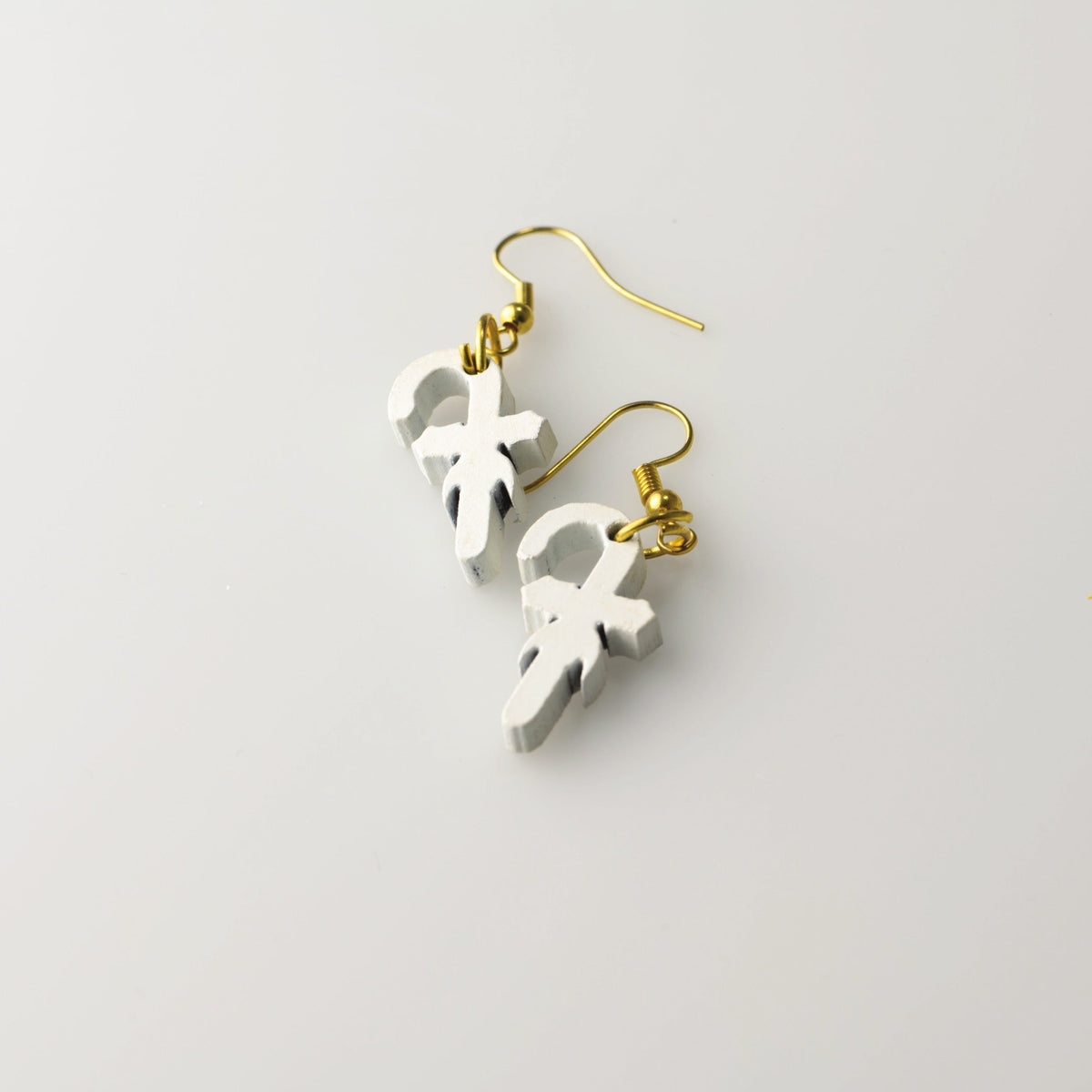White Candy Canes - Small Dangle Earrings model