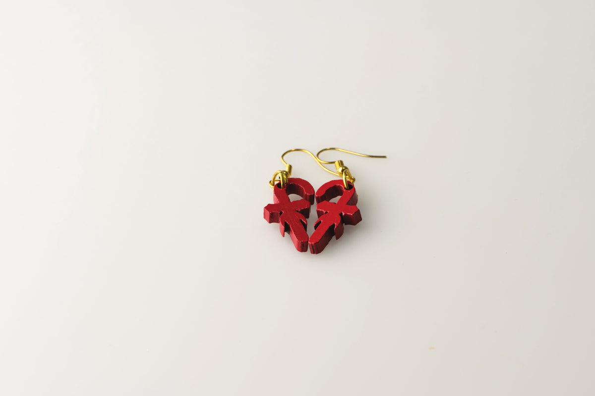 Red Candy Canes - Small Dangle Earrings model