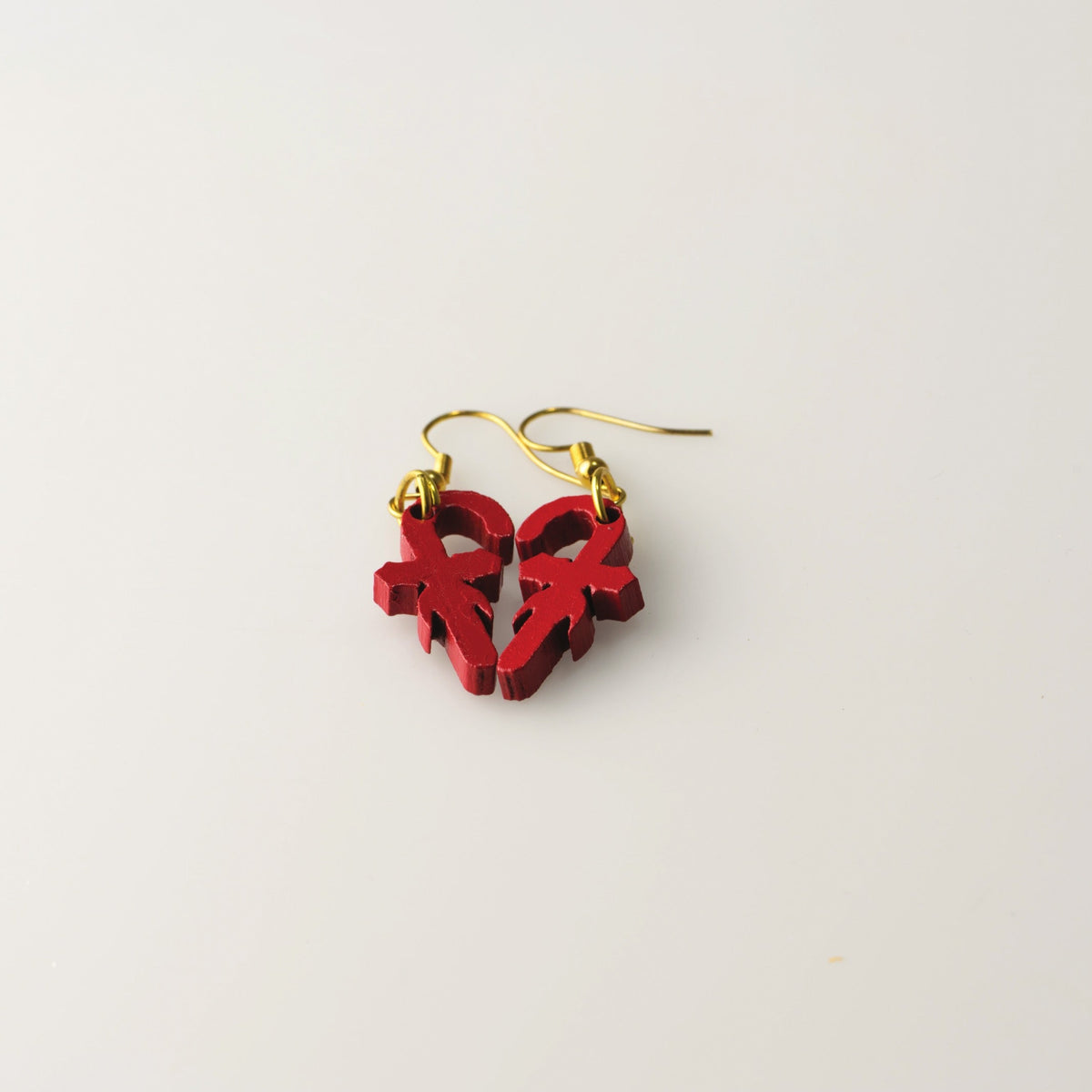 Red Candy Canes - Small Dangle Earrings model