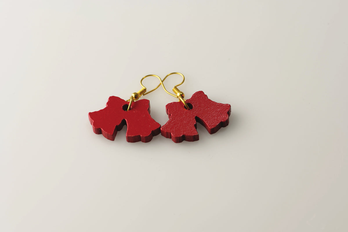 Red Bells - Small Dangle Earrings model