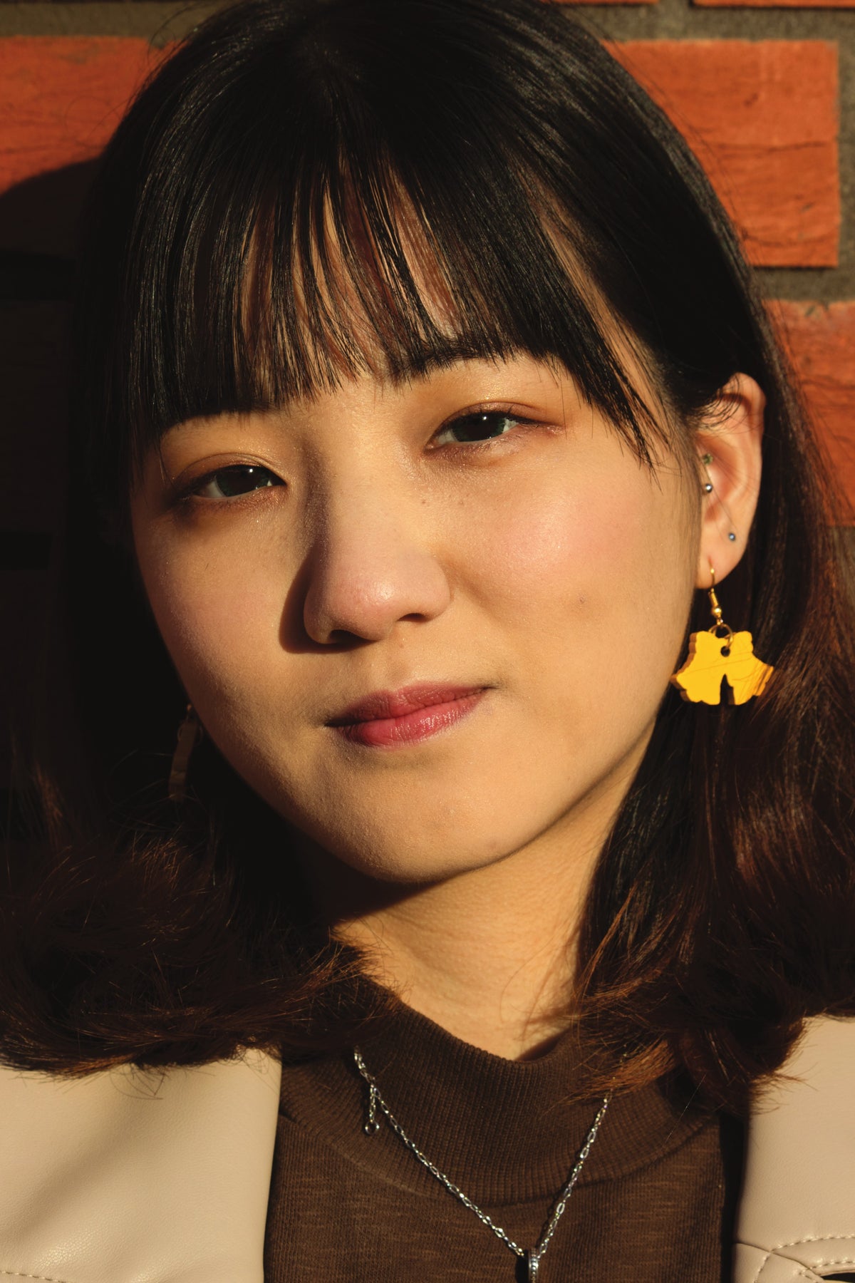 Yellow Bells - Small Dangle Earrings studio