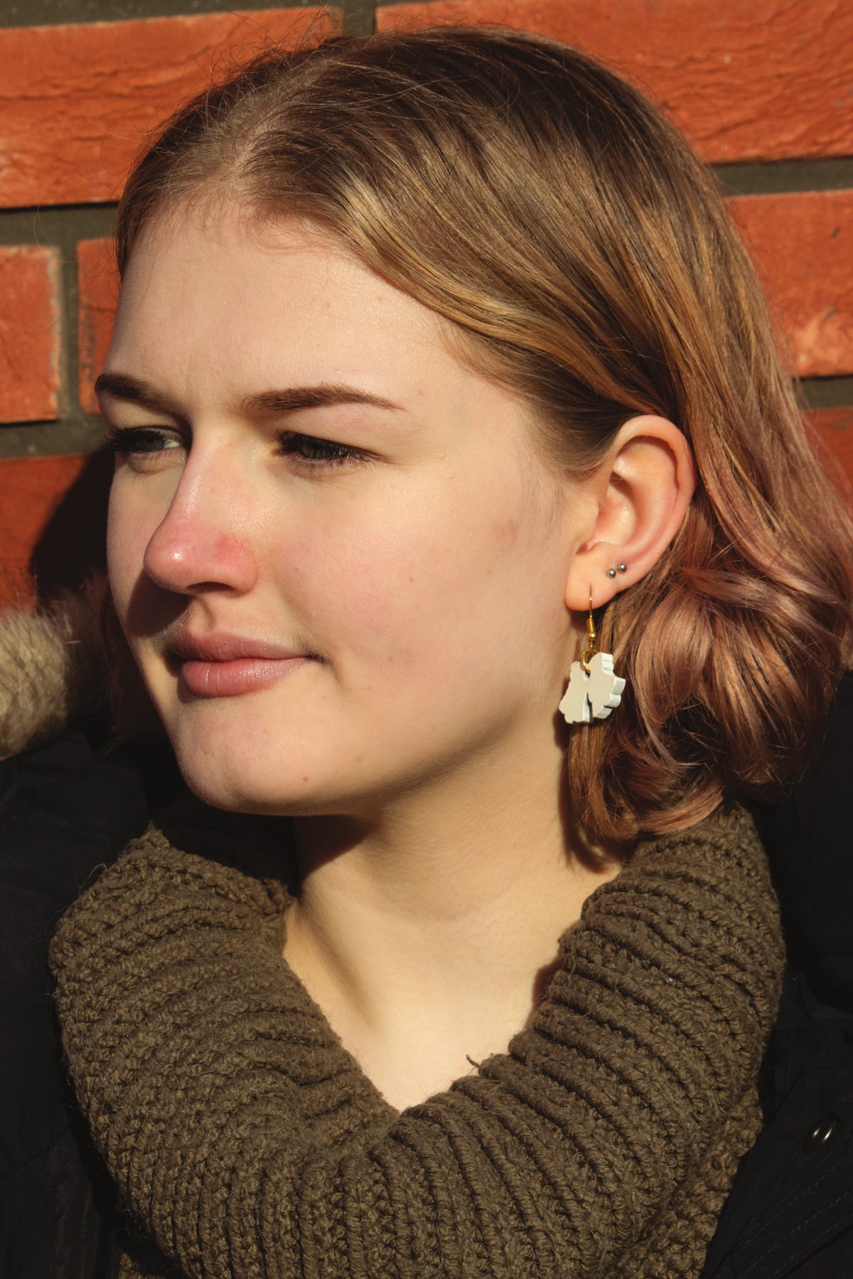 White Bells - Small Dangle Earrings studio