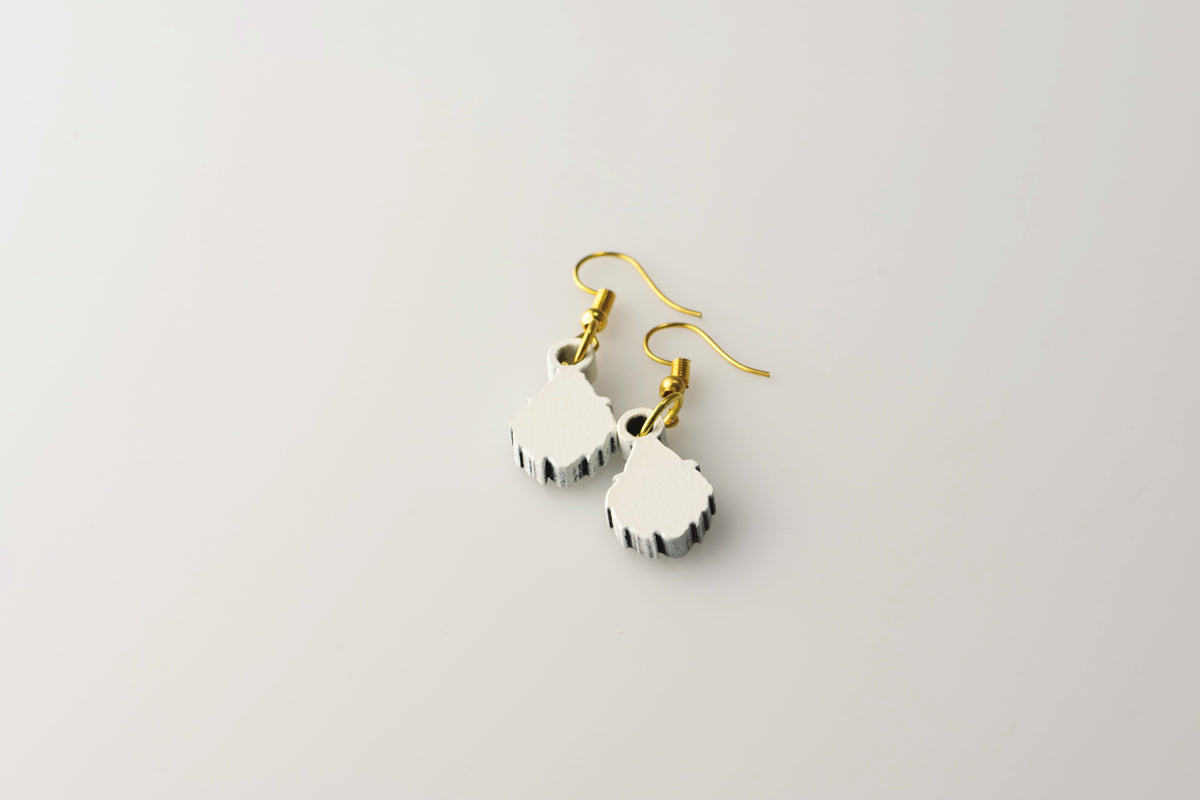 White Santa - Small Dangle Earrings model