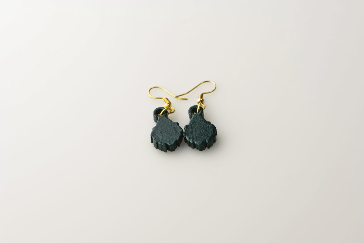 Green Santa - Small Dangle Earrings model
