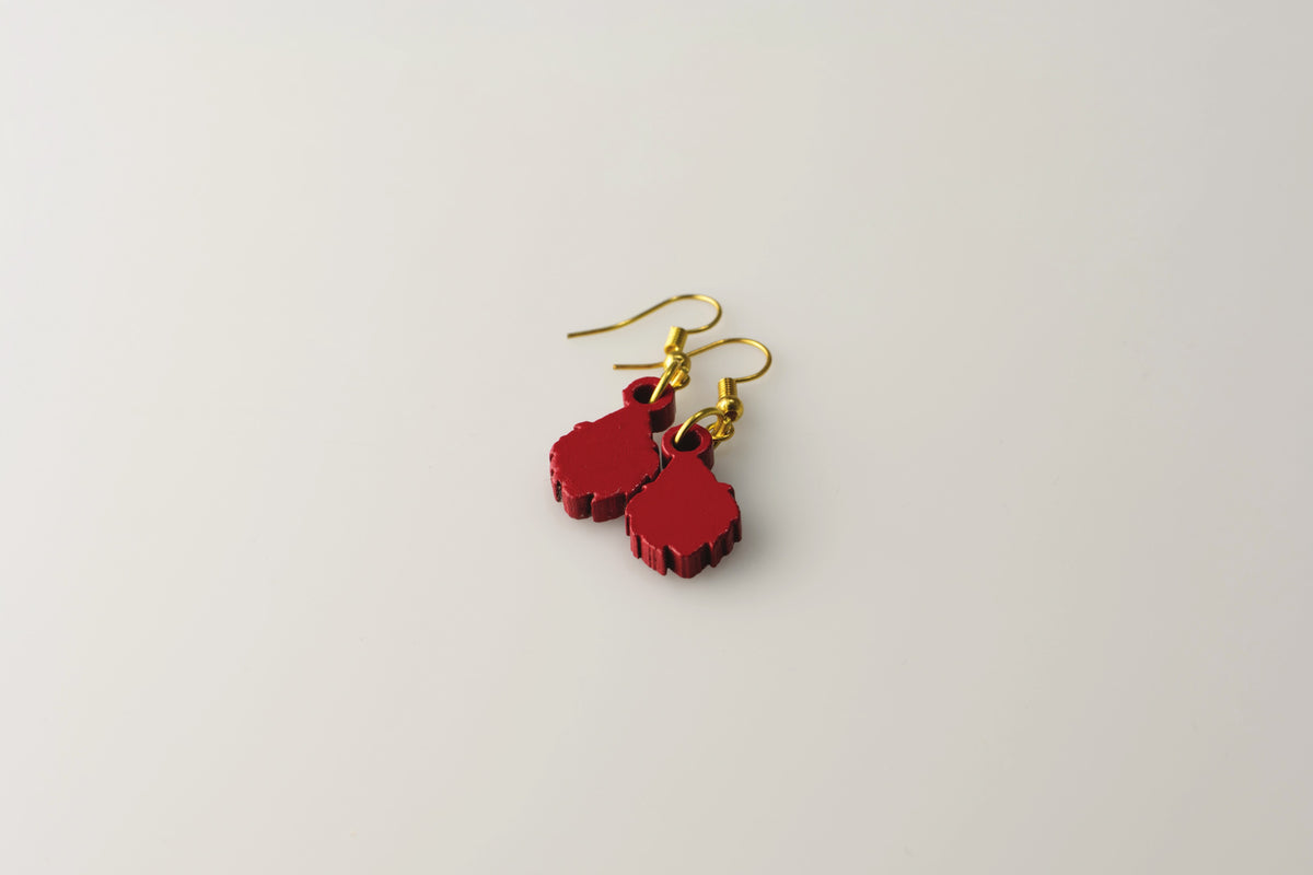 Red Santa - Small Dangle Earrings model