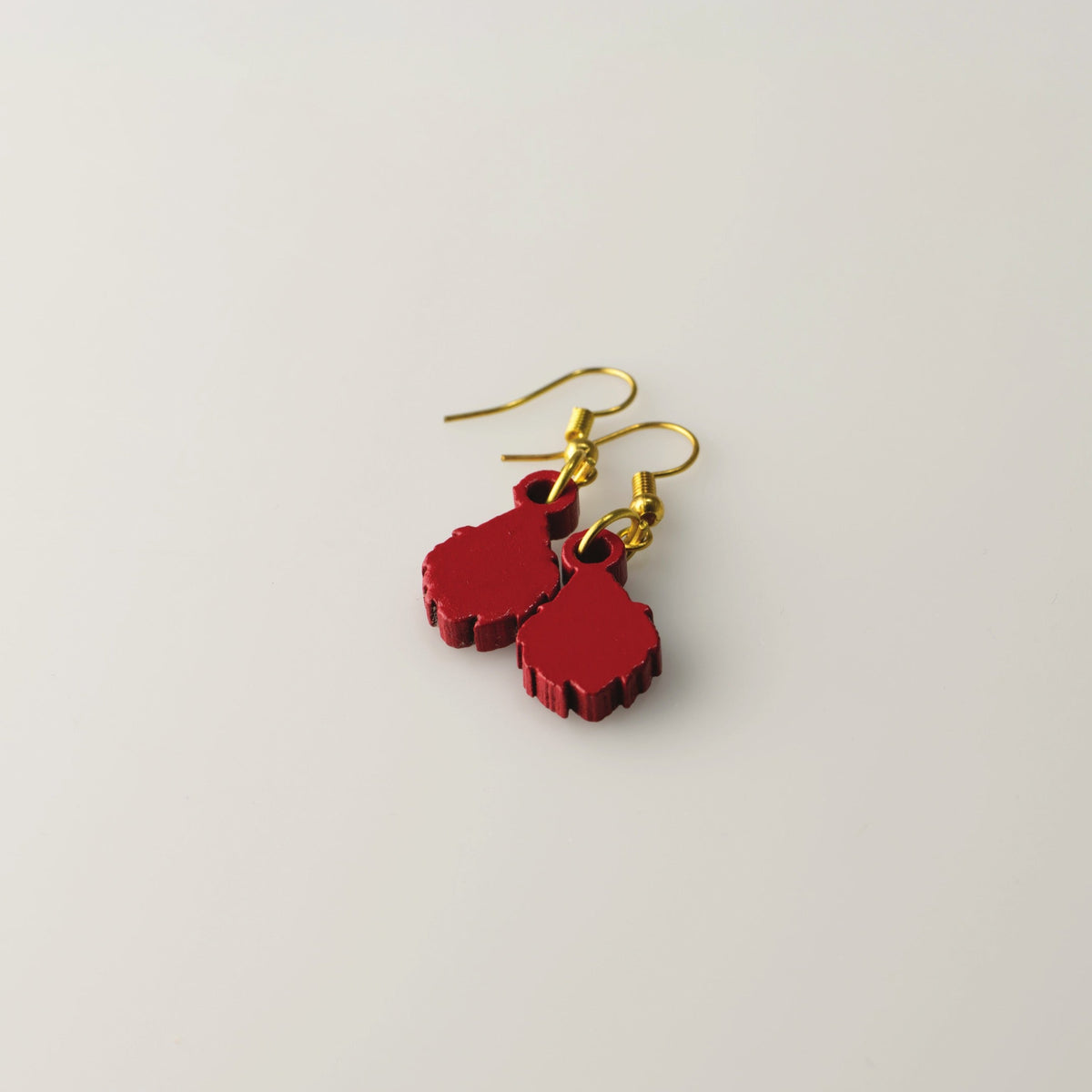 Red Santa - Small Dangle Earrings model