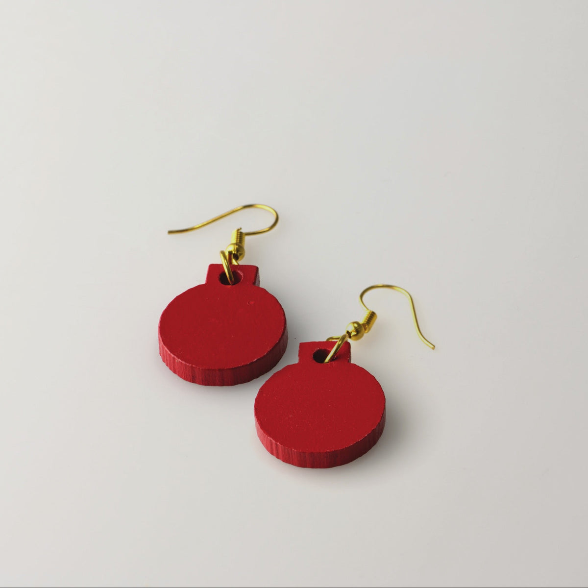 Red Bauble - Small Dangle Earrings model