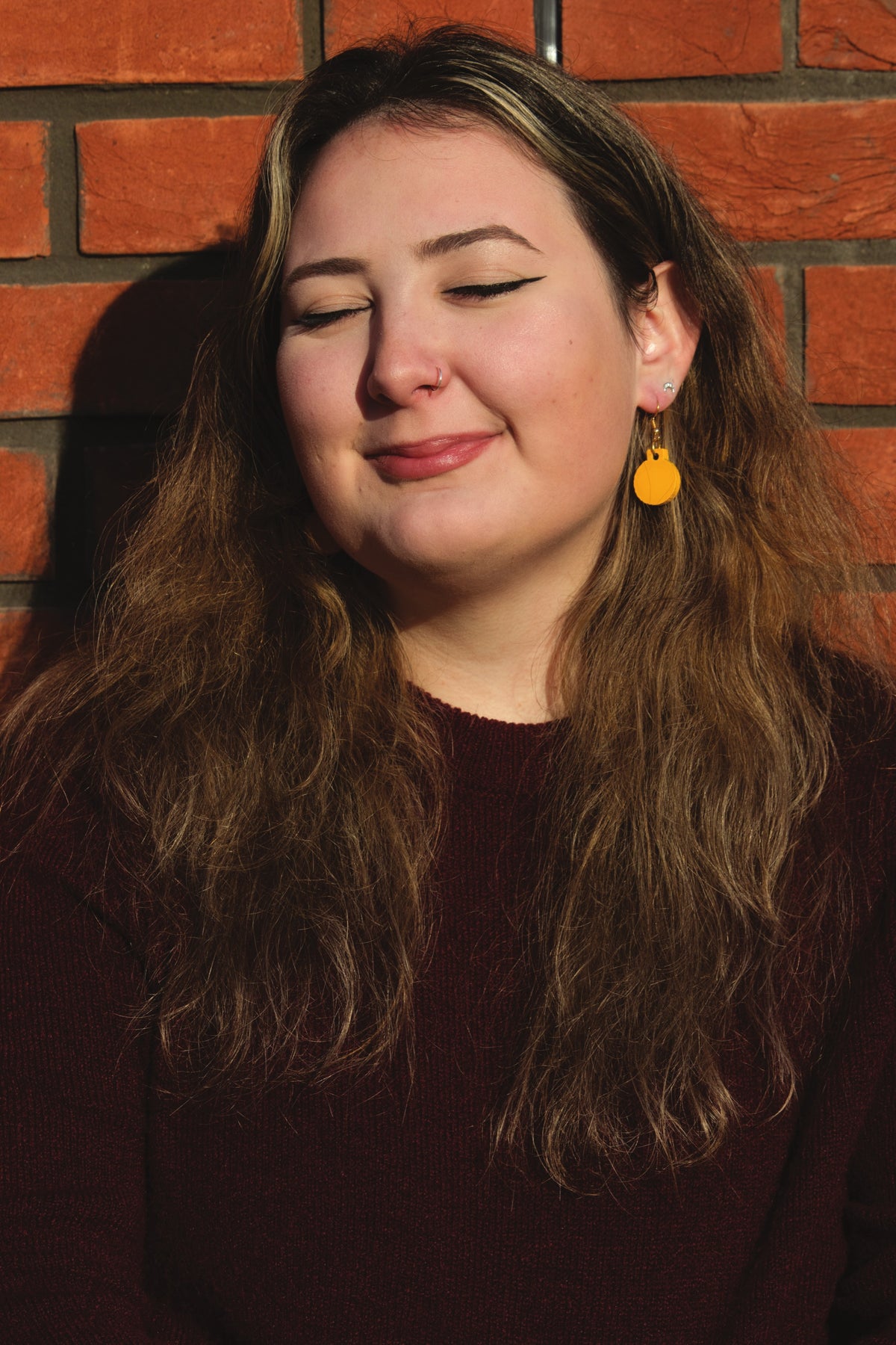 Yellow Bauble - Small Dangle Earrings studio