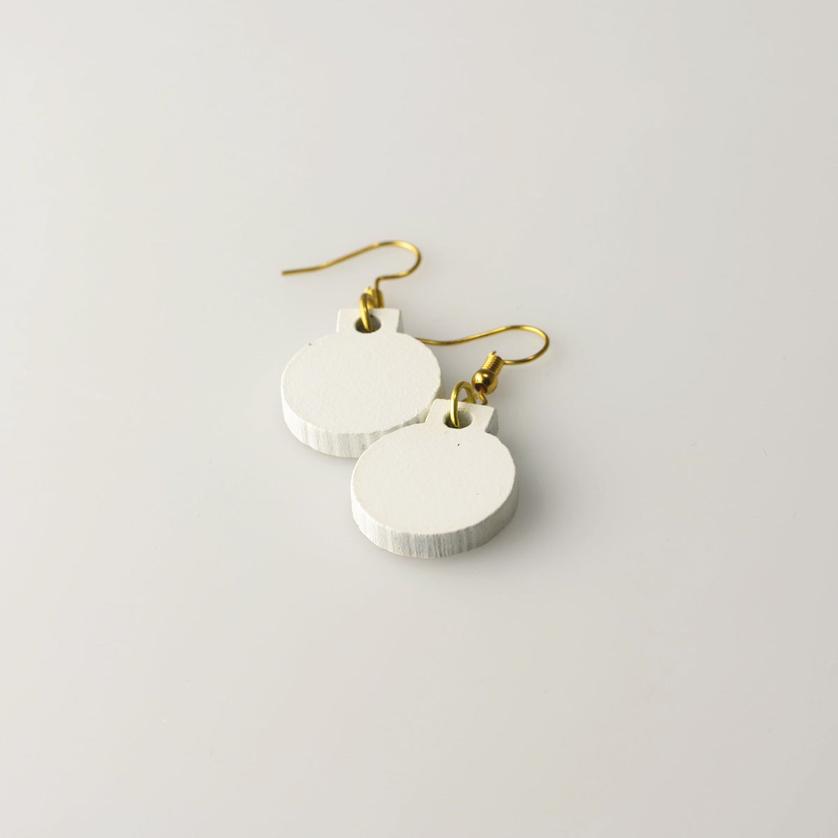 White Bauble - Small Dangle Earrings model