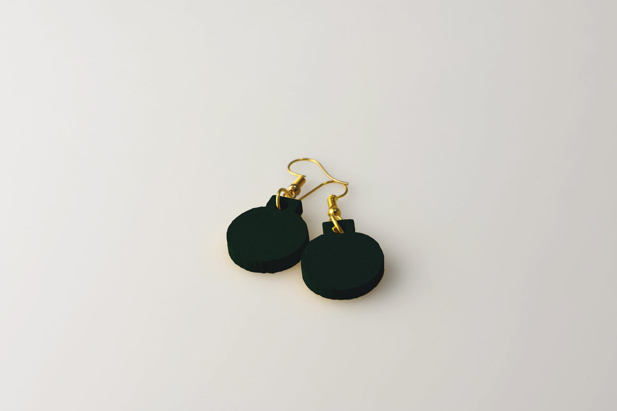 Green Bauble - Small Dangle Earrings model