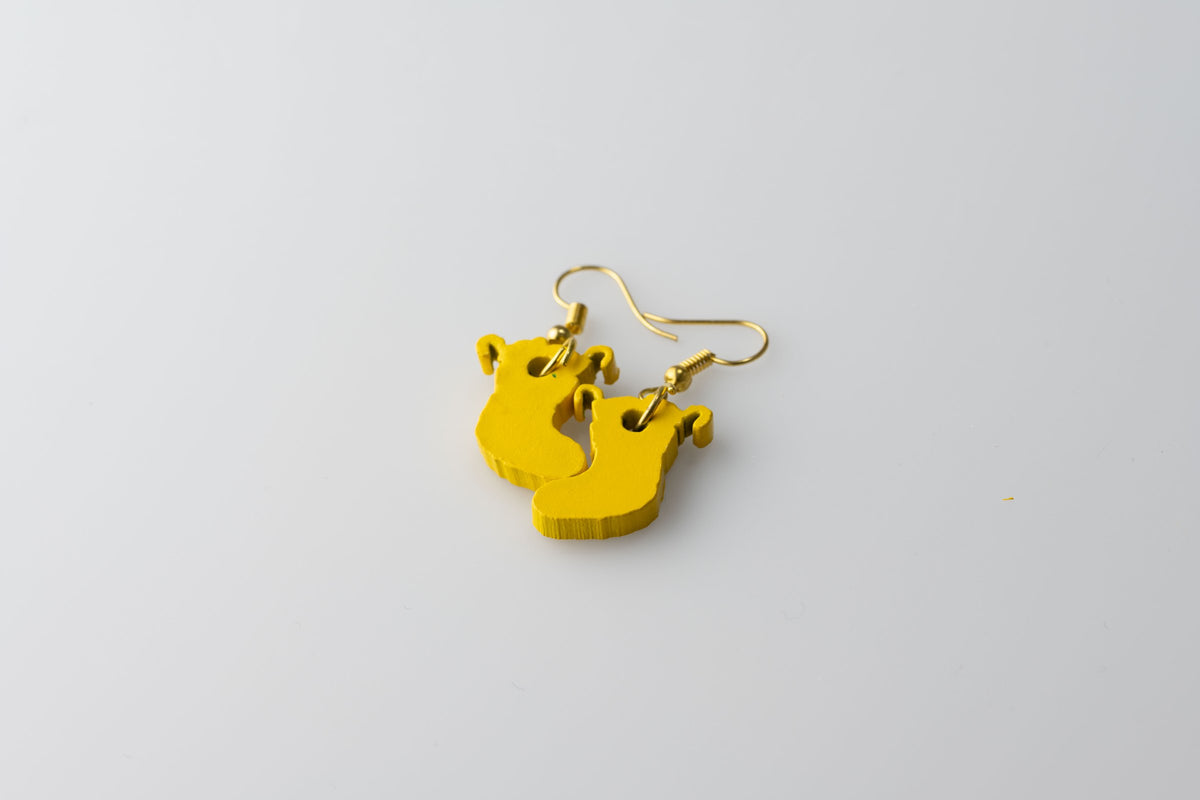 Stockings (Yellow) - Small Dangle Earrings
