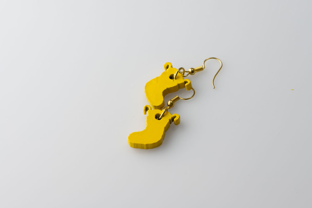 Stockings (Yellow) - Small Dangle Earrings