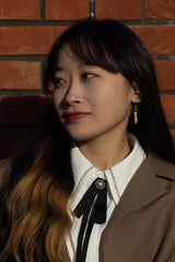 Santa (Yellow) - Small Dangle Earrings