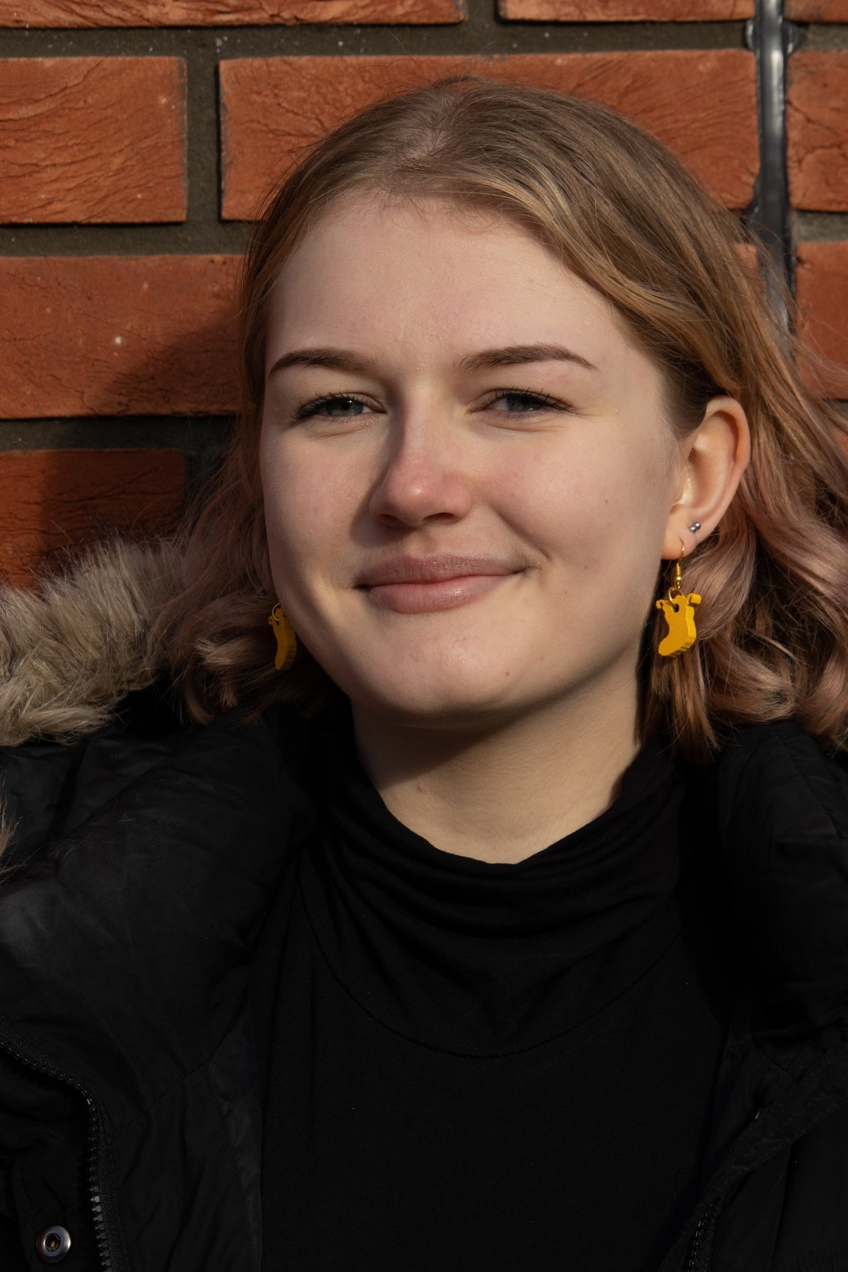 Stockings (Yellow) - Small Dangle Earrings