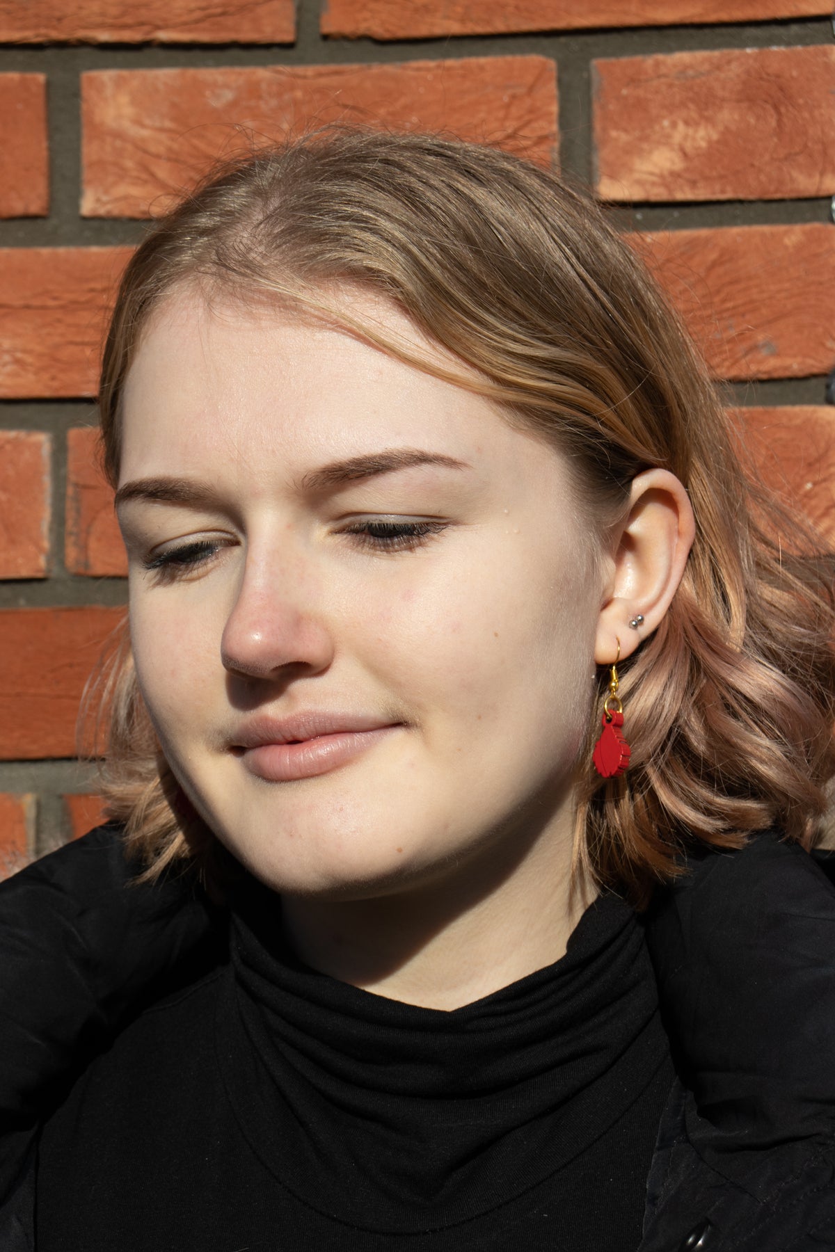 Santa (Red) - Small Dangle Earrings