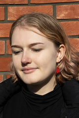 Santa (Red) - Small Dangle Earrings