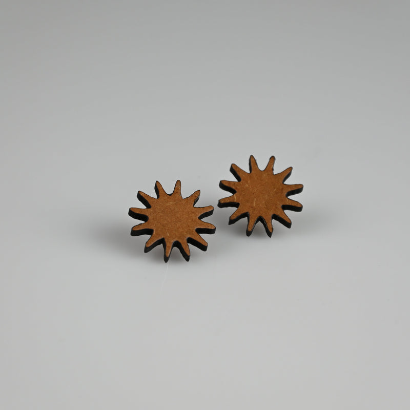 Micro Studs - The Flower Series - Wood Brown product photo