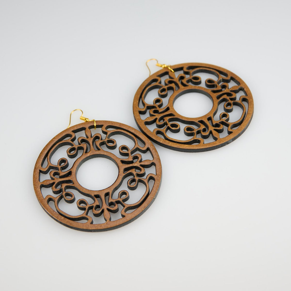 Amoeba - Organic Collection (Wood Brown) - Earrings