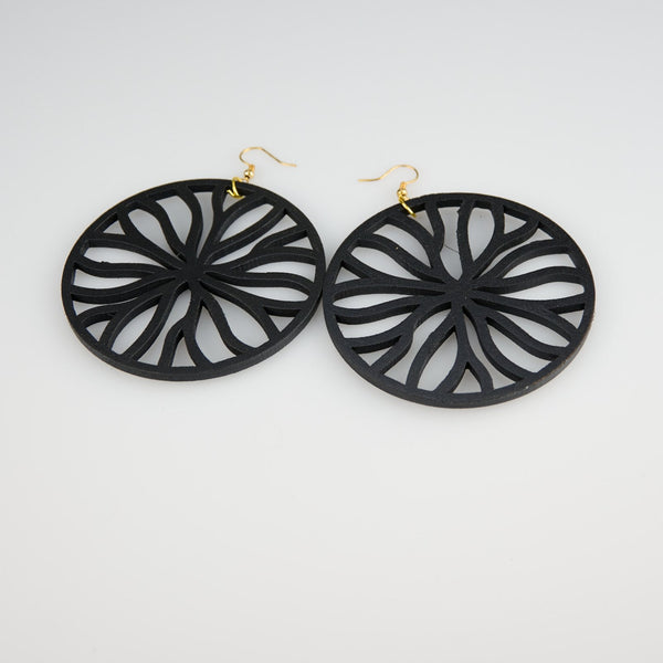 Giant Water Lily - Organic Collection (Black) - Earrings