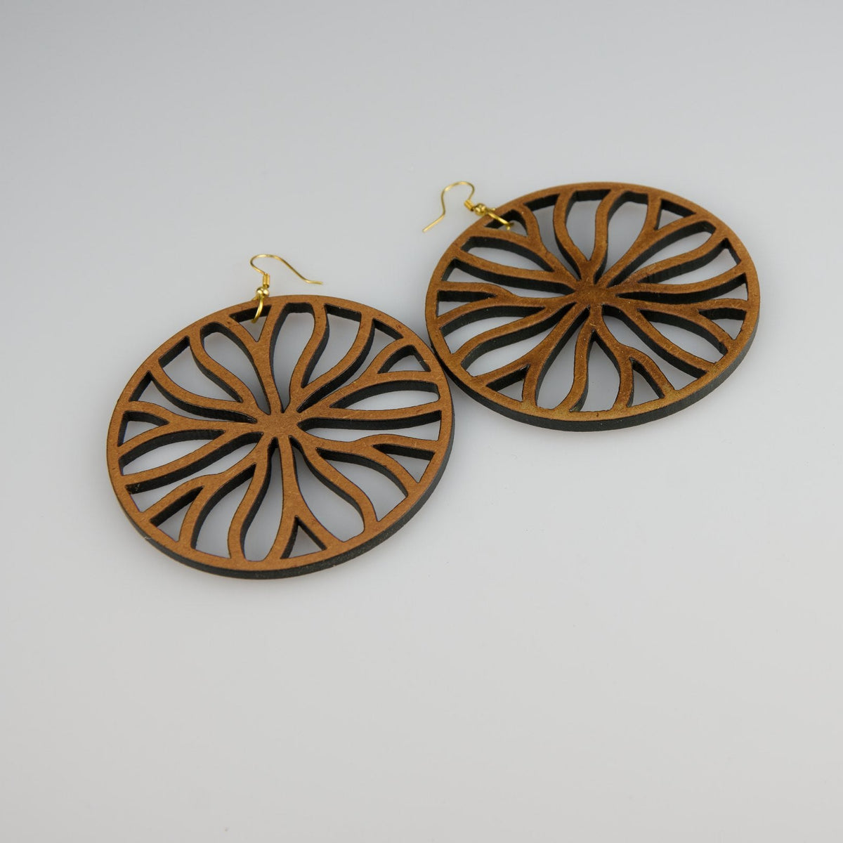 Giant Water Lily - Organic Collection (Wood Brown) - Earrings