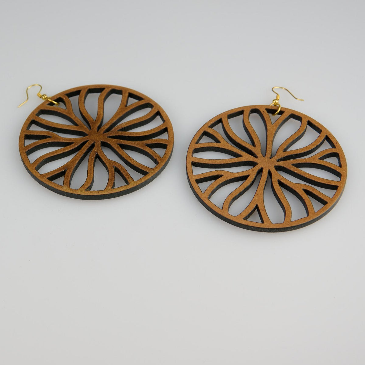 Giant Water Lily - Organic Collection (Wood Brown) - Earrings
