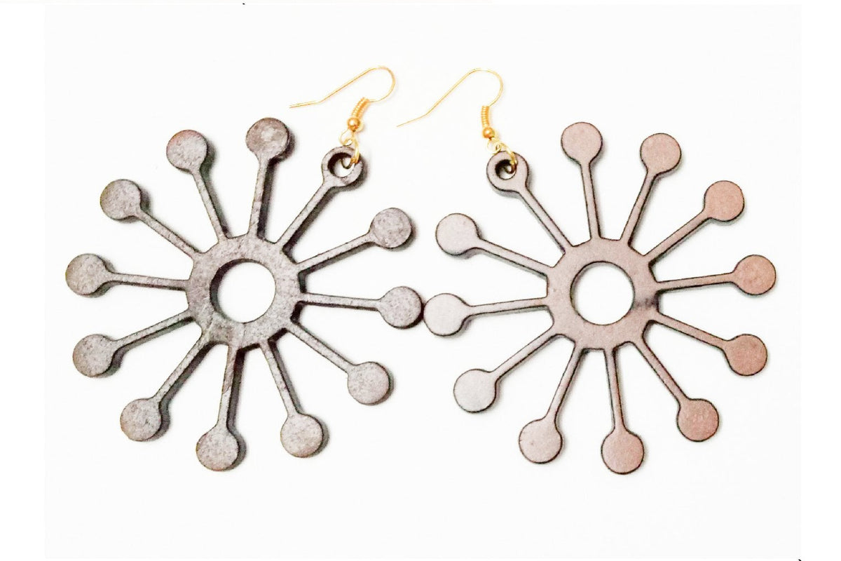 Sun-Rays Earrings - Everything Around Me (Wood Brown) - Earrings