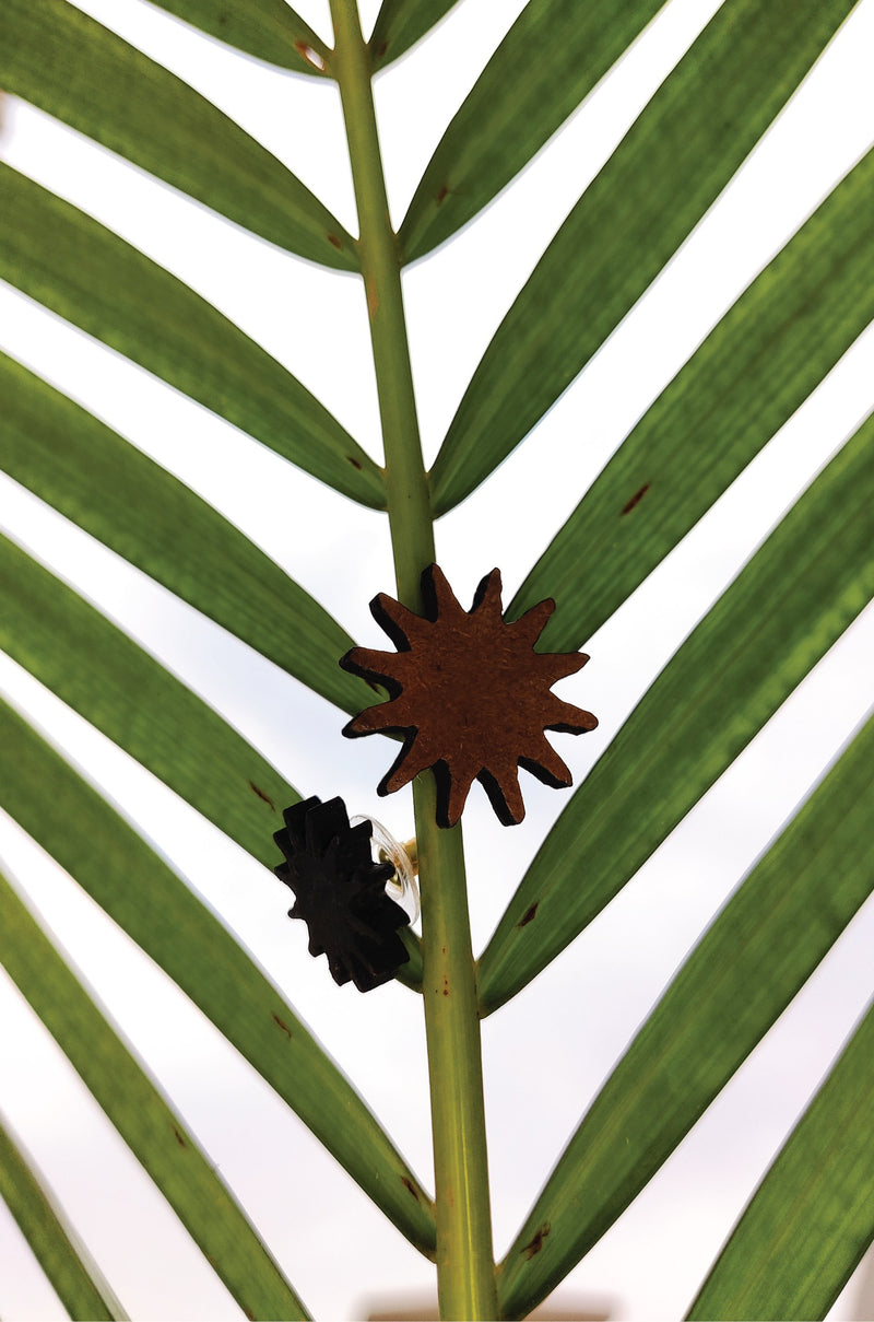 Micro Studs - The Flower Series - Wood Brown styled photo
