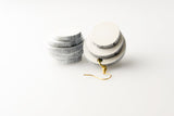 White Circular DuoMirror - Dangle Earrings studio