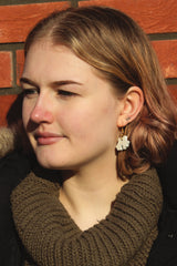 White Bells - Small Dangle Earrings studio