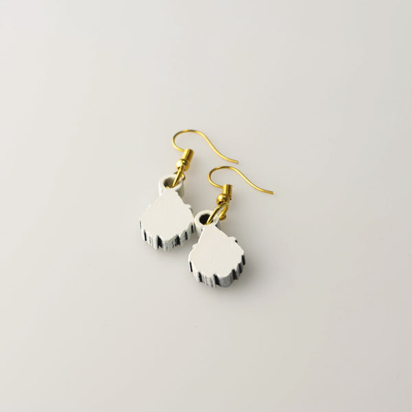 White Santa - Small Dangle Earrings model