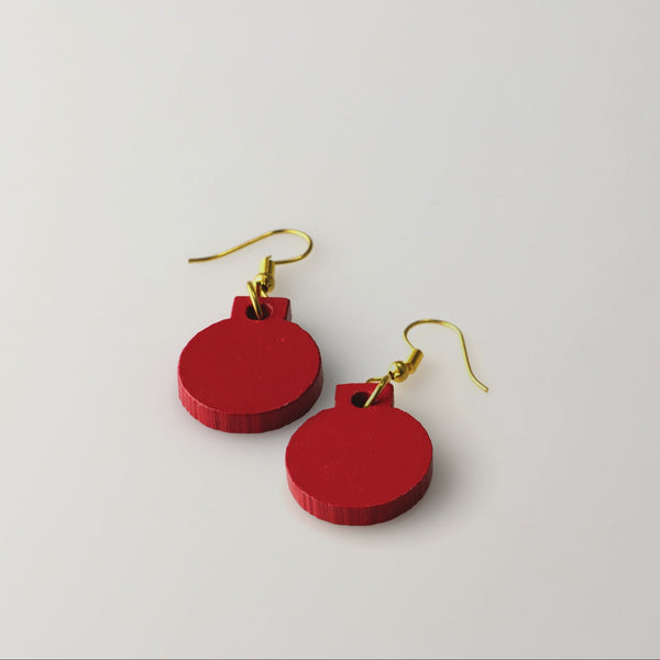 Red Bauble - Small Dangle Earrings model