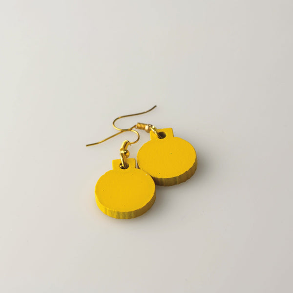 Yellow Bauble - Small Dangle Earrings model