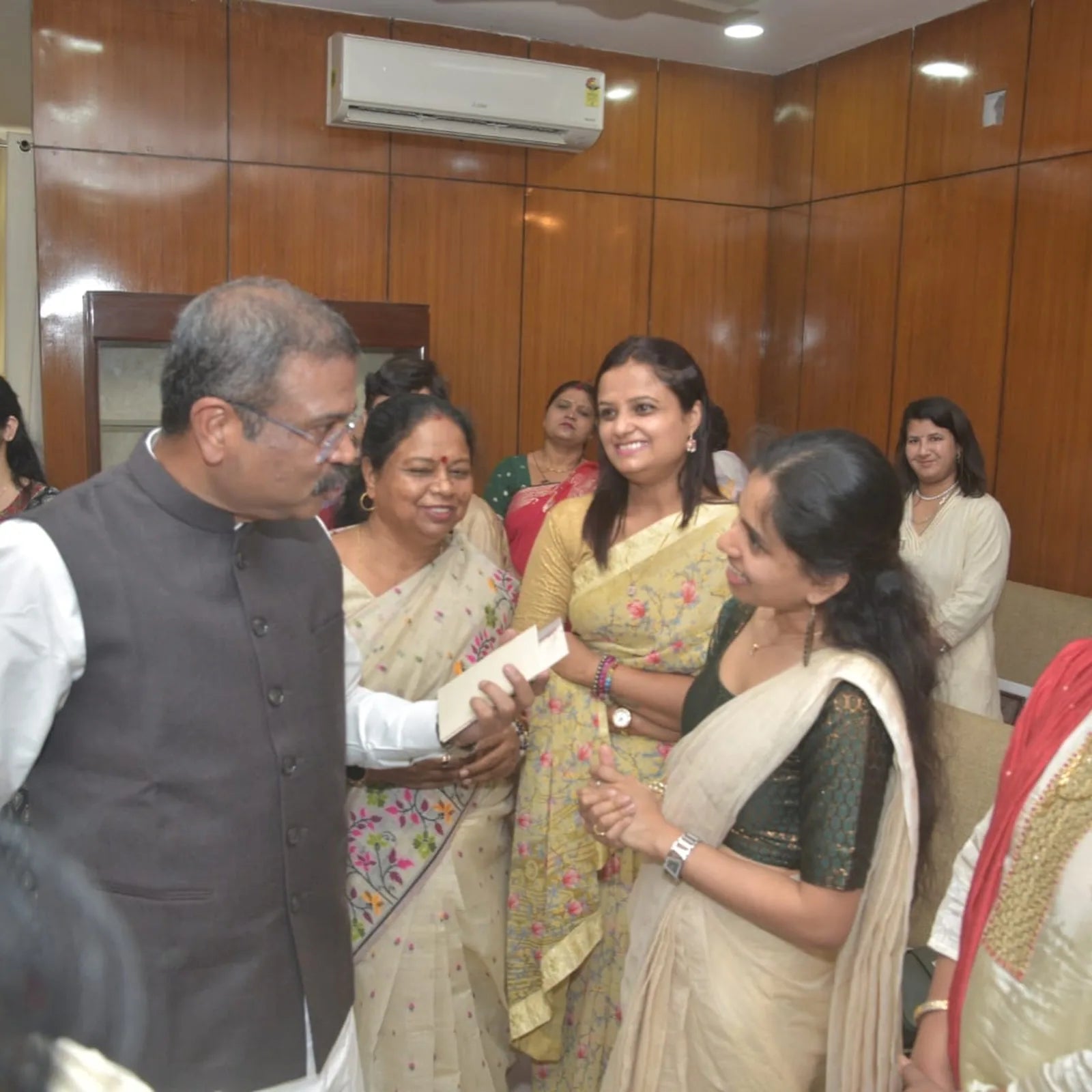 Aditi Abraham representing AD'NOVEL at a formal gathering