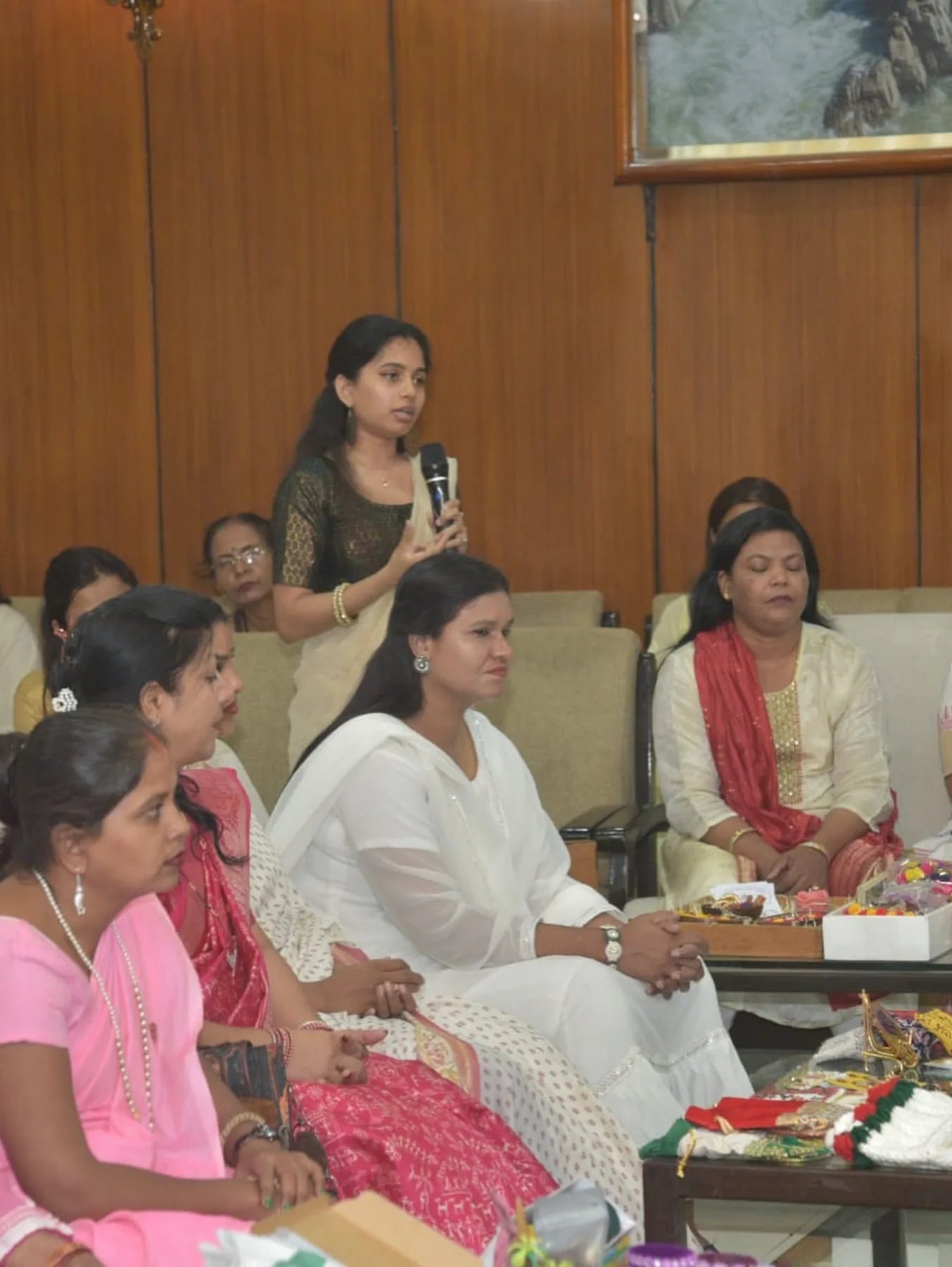 Aditi Abraham pitching her brand at the event